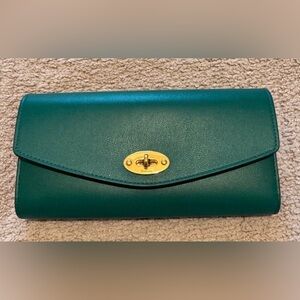 NWT Mulberry Darley Micro Grain Wallet in Malachite